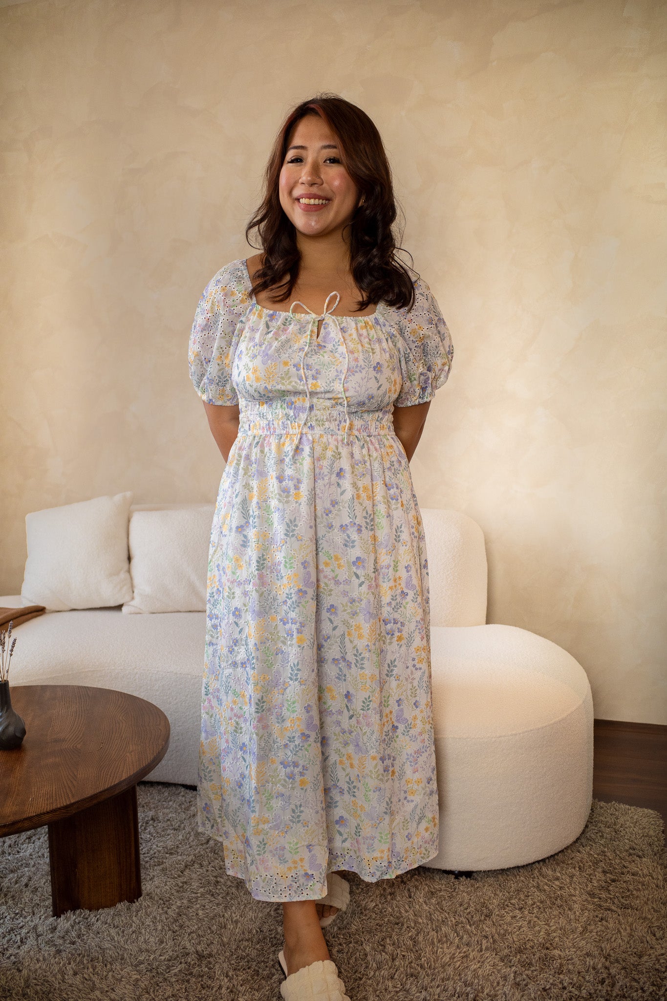 NEW Brooke Eyelet Floral Midi Dress