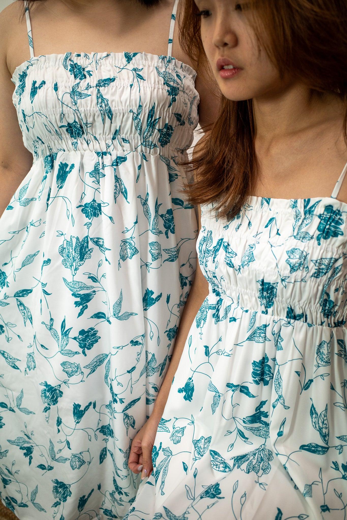 Bonia Dress in Floral Green - TMTSG - www.themadtheories.com