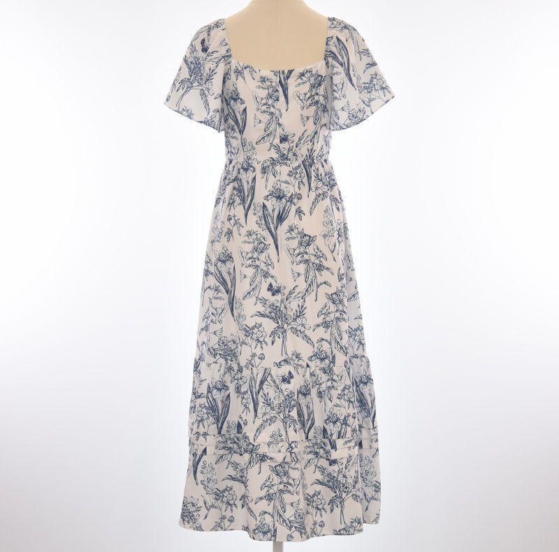 Instocks: Elfee Pleated Porcelain Maxi Dress - TMTSG - www.themadtheories.com