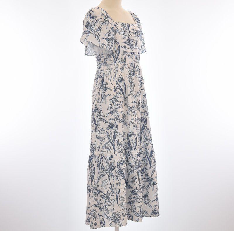 Instocks: Elfee Pleated Porcelain Maxi Dress - TMTSG - www.themadtheories.com