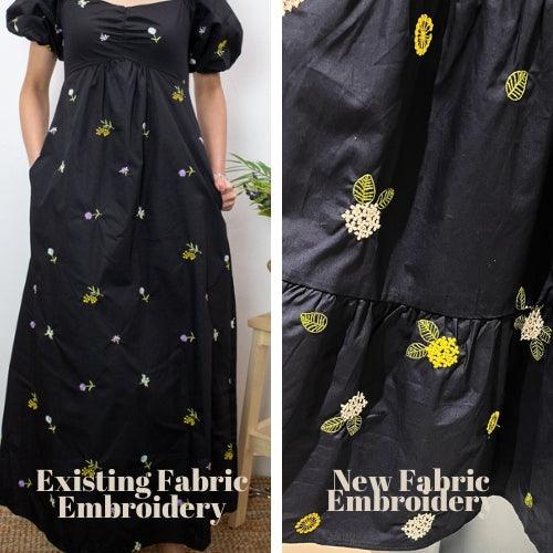 Trish Embroidered Dress (Black & Navy Blue) - TMTSG - www.themadtheories.com