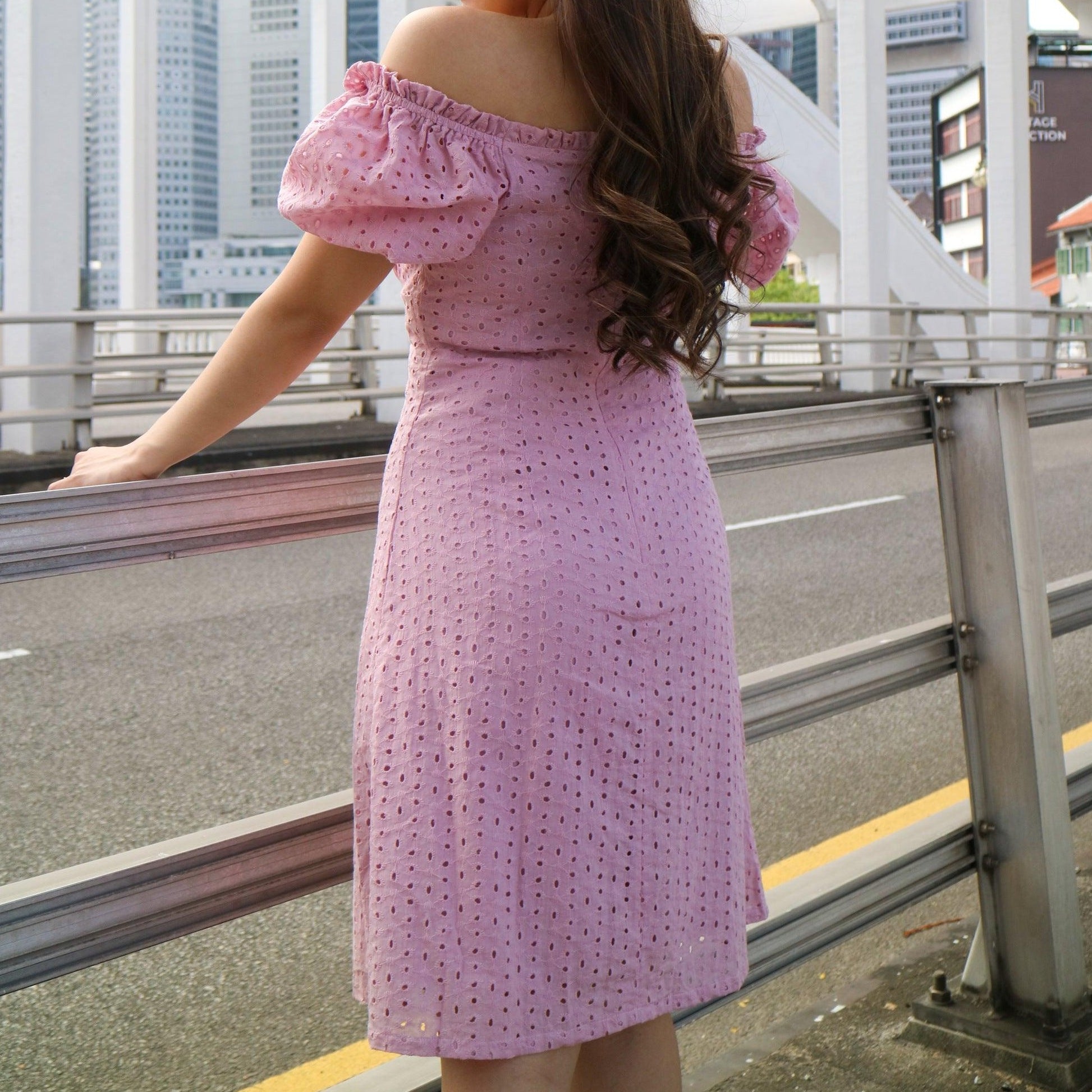 Adeline Eyelet Dress (Pink, Green, Red, Black, White) - TMTSG - www.themadtheories.com