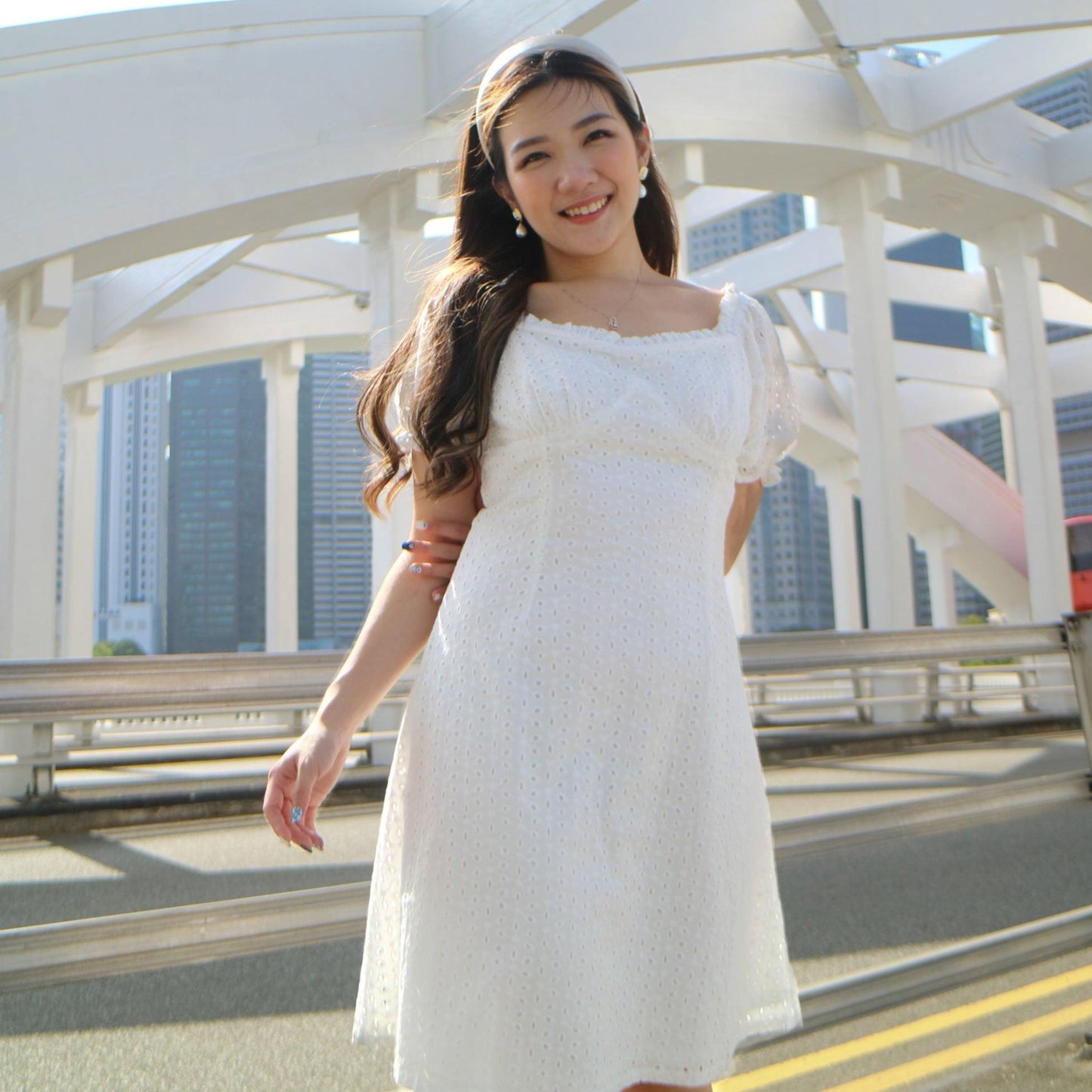 Adeline Eyelet Dress (Pink, Green, Red, Black, White) - TMTSG - www.themadtheories.com