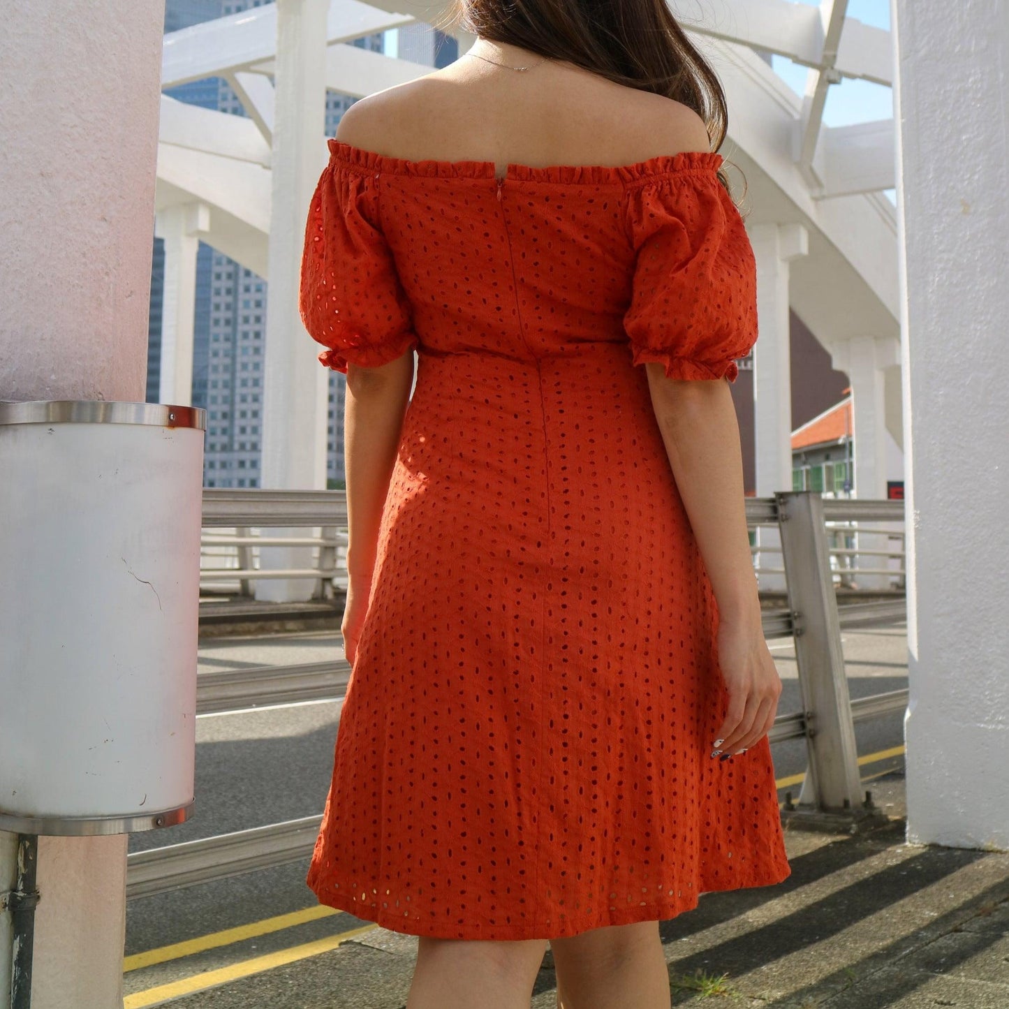 Adeline Eyelet Dress (Pink, Green, Red, Black, White) - TMTSG - www.themadtheories.com